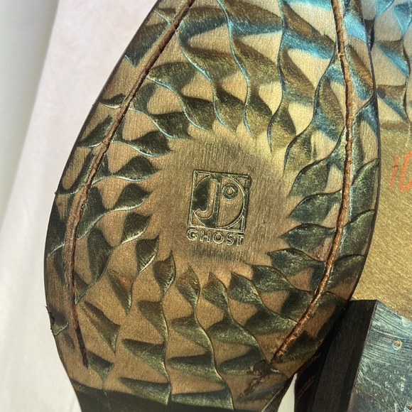 JO GHOST Brown Leather Slip On Men’s Dress ShoeMade in Italy EU 44 US 10.5 New! - Picture 8 of 10